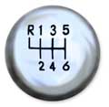 6 Speed Polished Shift Knob # 6SSK-UL